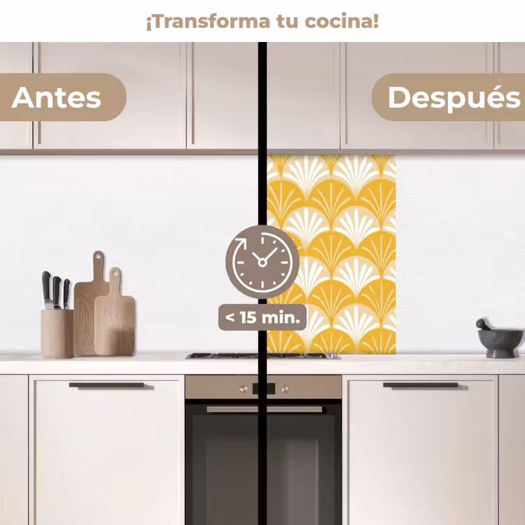 Revestimiento cocina - Abanico - Amarillo - Arte — 2