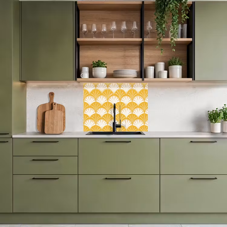 Revestimiento cocina - Abanico - Amarillo - Arte — 7