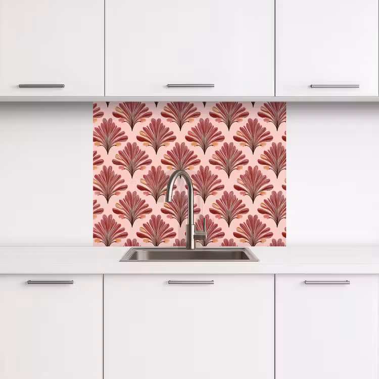 Revestimiento cocina - Abanico - Rosa - Rojo — 3