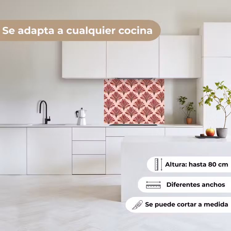 Revestimiento cocina - Abanico - Rosa - Rojo — 6