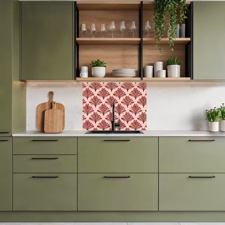 Revestimiento cocina - Abanico - Rosa - Rojo — 7