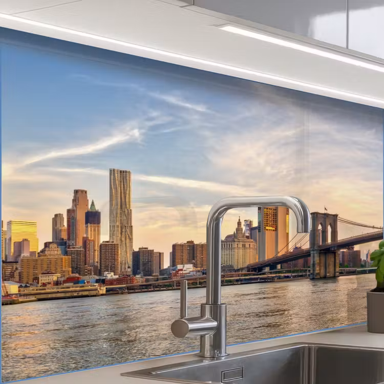 Revestimiento cocina - Skyline - Nueva York - Puente - Rascacielos — 1