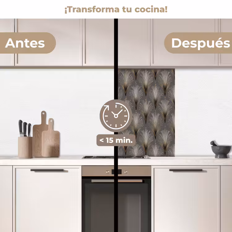 Revestimiento cocina - Vigas abanico - Oro - Antracita — 2
