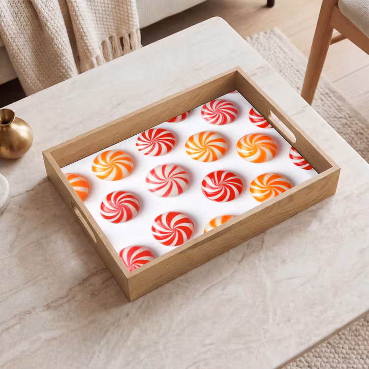 Bandeja - Caramelo - Patrón - Rojo - Naranja — 2