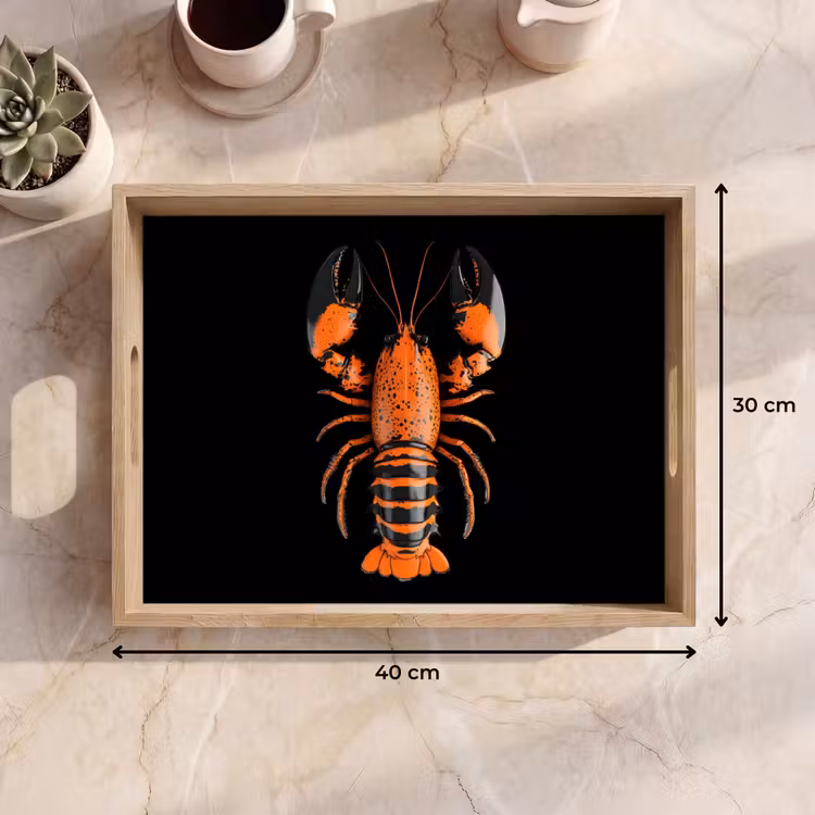 Bandeja - Cáncer - Naranja - Negro - Moderno — 7
