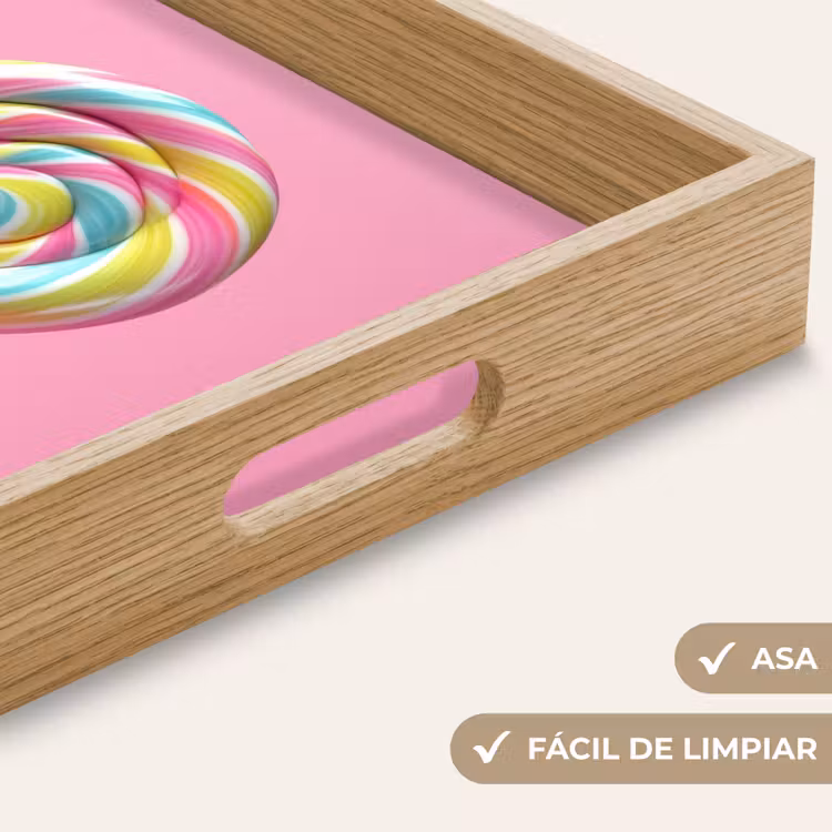 Bandeja - Piruleta - Rosa - Caramelo - Dulce — 8
