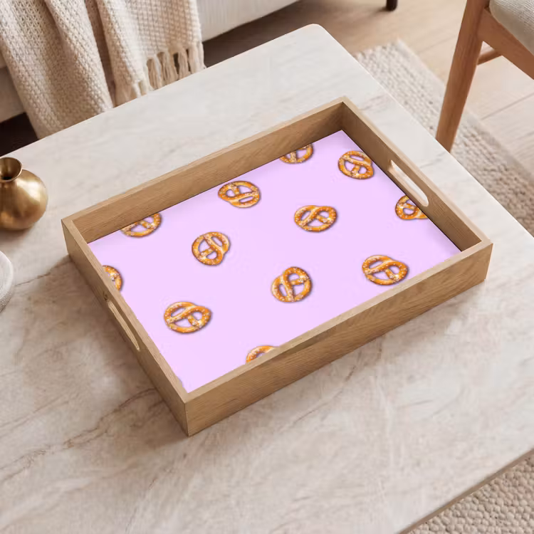Bandeja - Pretzels - Alimentación - Morado — 2