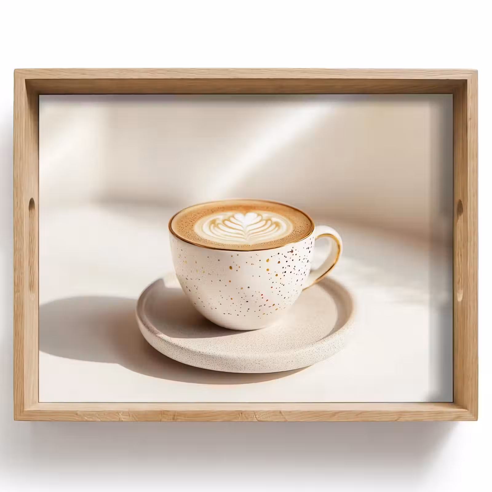 Bandeja - Capuchino - Espuma - Plato - Beige — 1