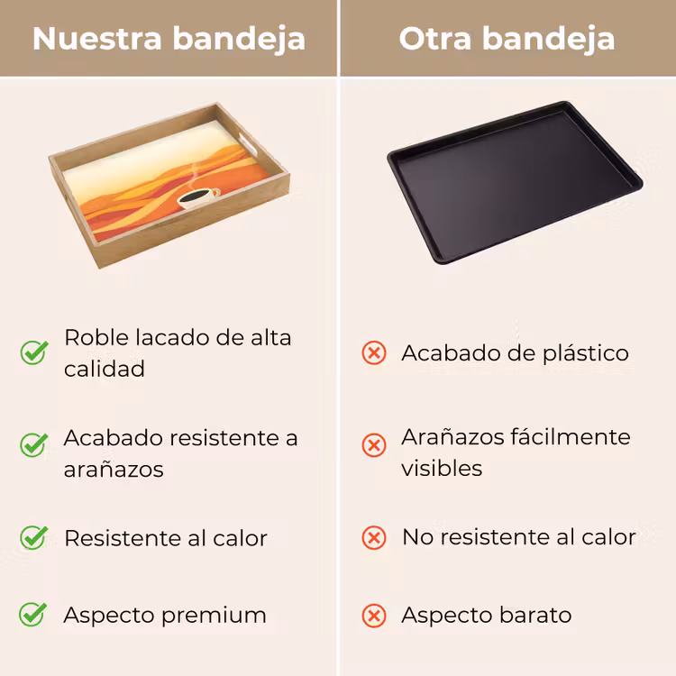 Bandeja - Café - Paisaje - Naranja - Granos de café — 9