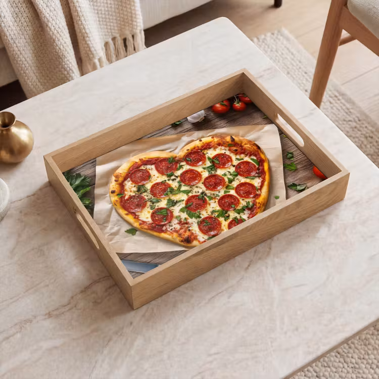 Bandeja - Pizza - Corazón - Pepperoni - Tomate — 2