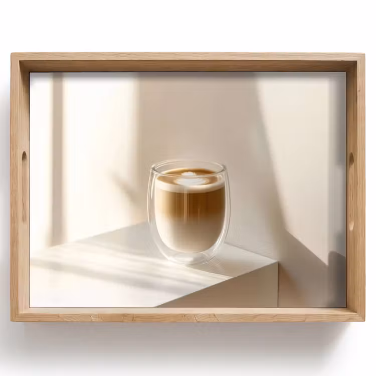 Bandeja - Taza - Latte - Minimalista - Sombra — 1