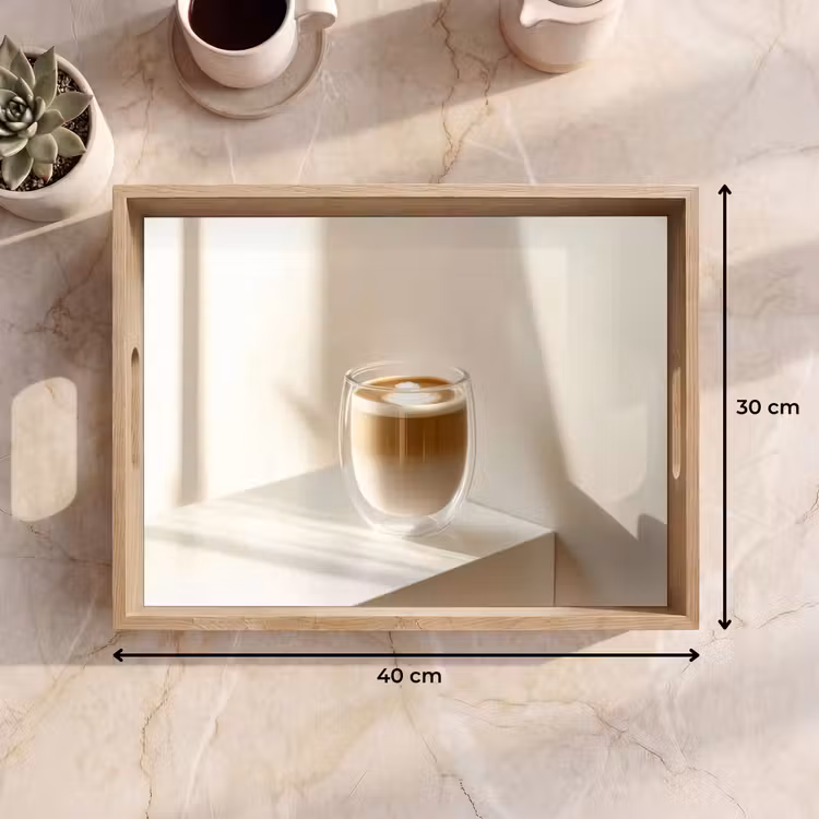 Bandeja - Taza - Latte - Minimalista - Sombra — 7