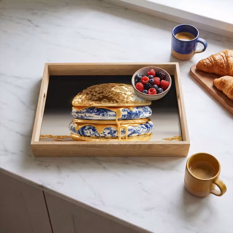 Bandeja - Azul de Delft - Oro - Citizen — 3