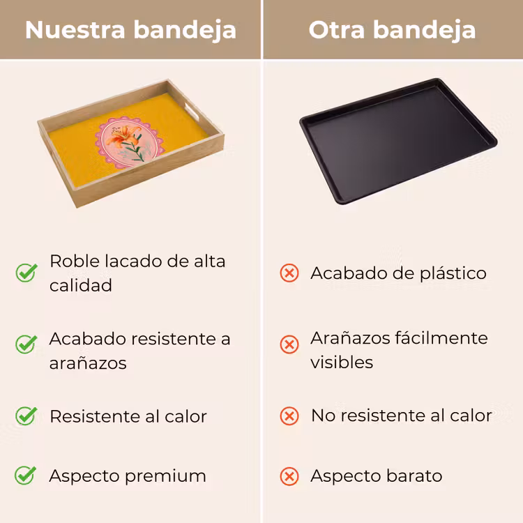 Bandeja - Lirio - Naranja - Marco - Oval — 9
