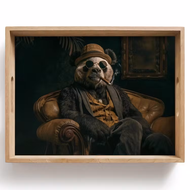 Bandeja - Panda - sombrero - gafas - traje — 1