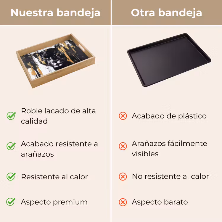 Bandeja - Pantera - Negro - Abstracto - Trazos de pintura — 9