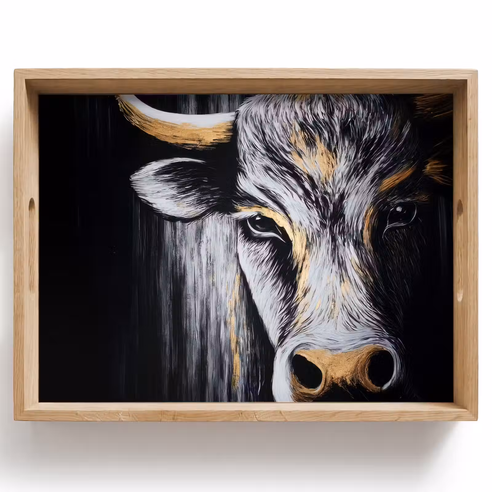 Bandeja - Toro - Cuernos - Bozal - Oro — 1