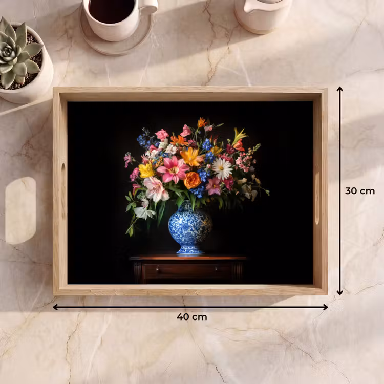 Bandeja - Color - Jarrón - Flores - Ramo — 7