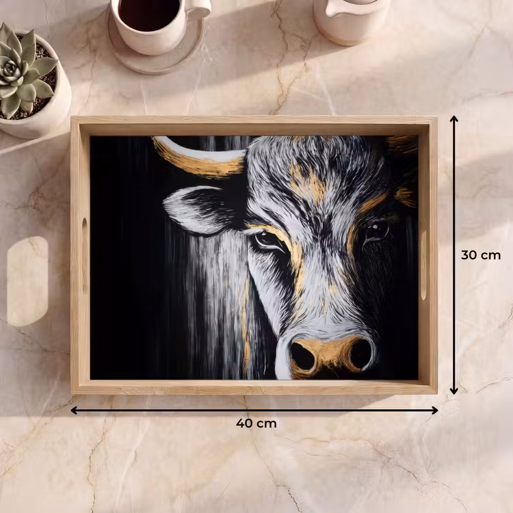 Bandeja - Toro - Cuernos - Bozal - Oro — 7