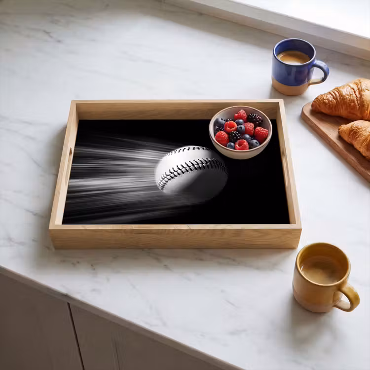 Bandeja - Béisbol - Blanco - Moscas — 3