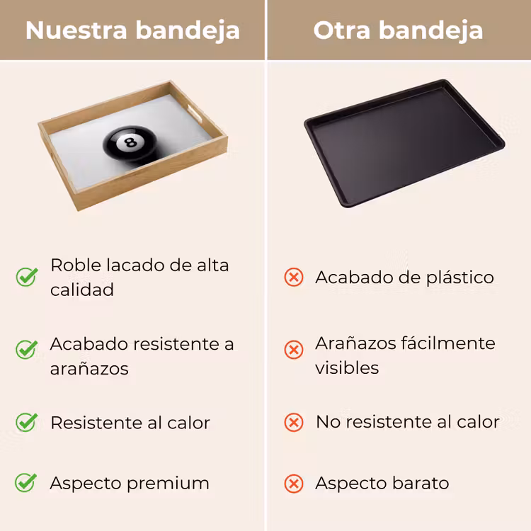 Bandeja - Bola de billar - Número - Ocho - Blanco — 9