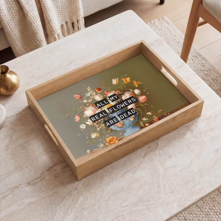 Bandeja - Flor - Cita - Vintage - Arte — 2
