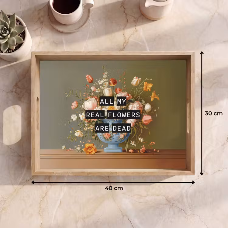 Bandeja - Flor - Cita - Vintage - Arte — 7