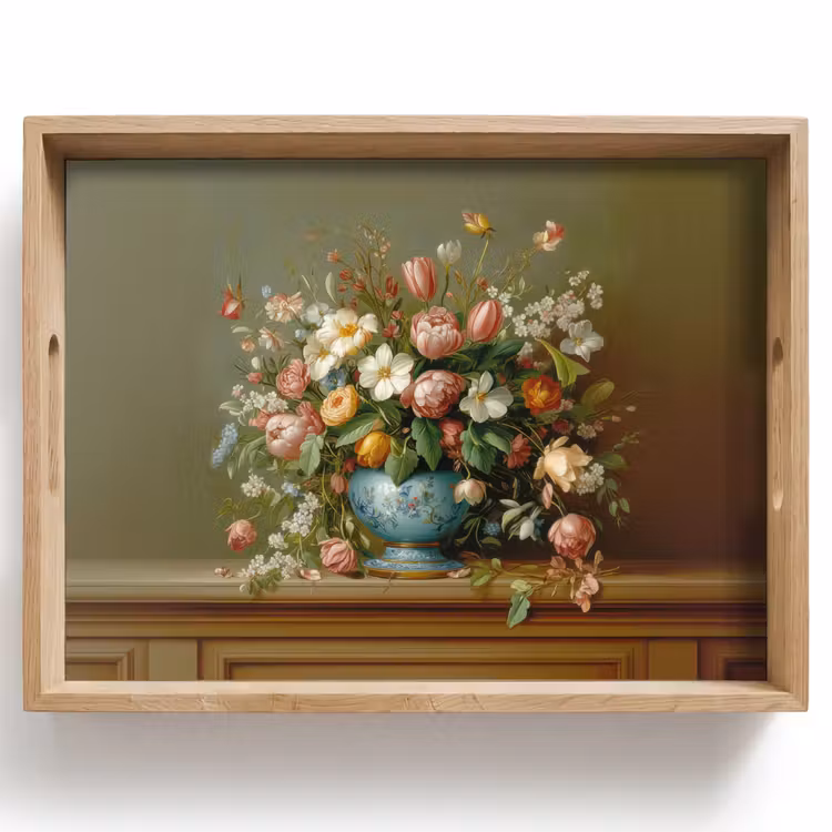Bandeja - Florero - Pastel - Colores - Flores — 1