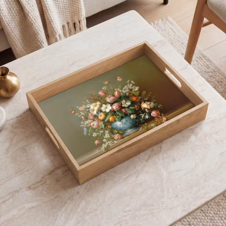 Bandeja - Florero - Pastel - Colores - Flores — 2