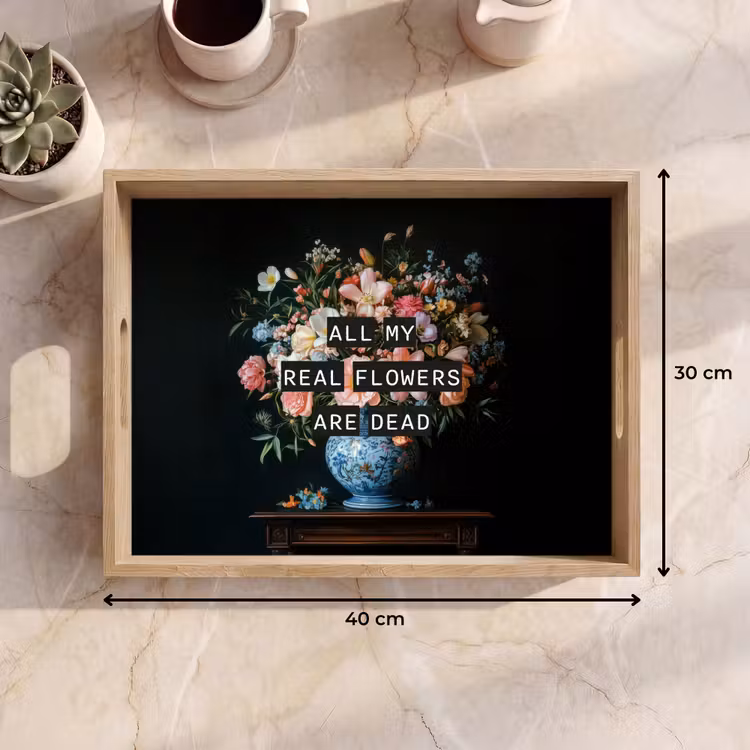 Bandeja - Flores - Arte - Pastel - Citas — 7