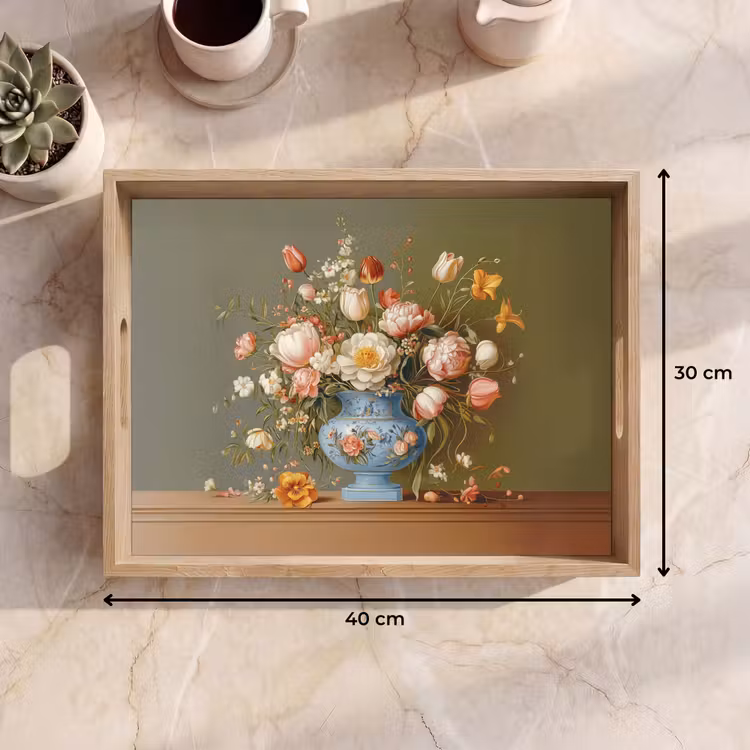 Bandeja - Neutro - Flores - Ramo - Jarrón — 7