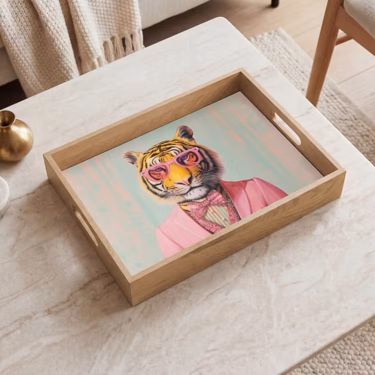 Bandeja - Tigre - Pajarita - Chaqueta - Rosa — 2