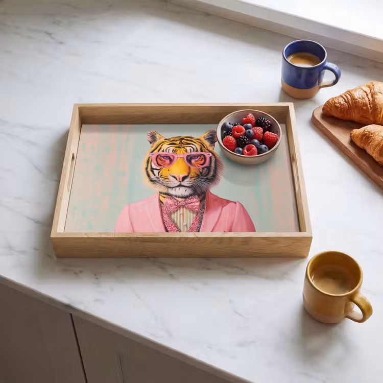 Bandeja - Tigre - Pajarita - Chaqueta - Rosa — 3