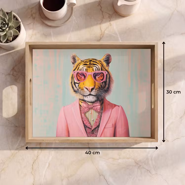 Bandeja - Tigre - Pajarita - Chaqueta - Rosa — 7