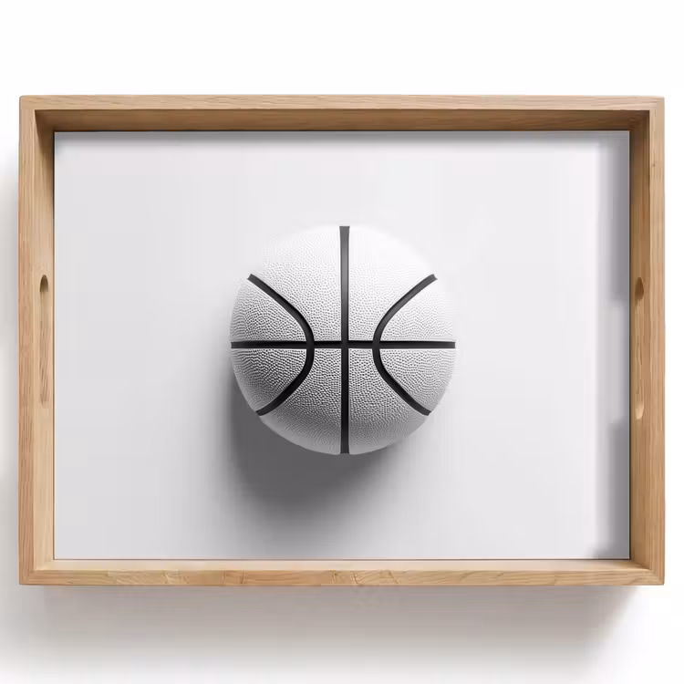 Bandeja - Baloncesto - Blanco - Sombra - Líneas — 1
