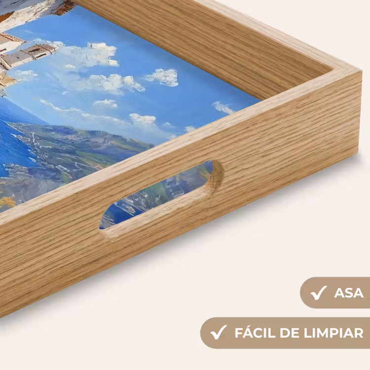 Bandeja - Escaleras - Casas - Paisaje de montaña - Mar — 8