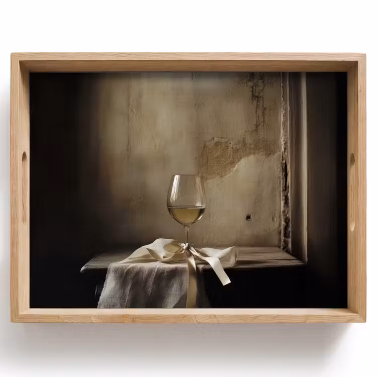 Bandeja - Lazo - Beige - Blanco - Vino — 1