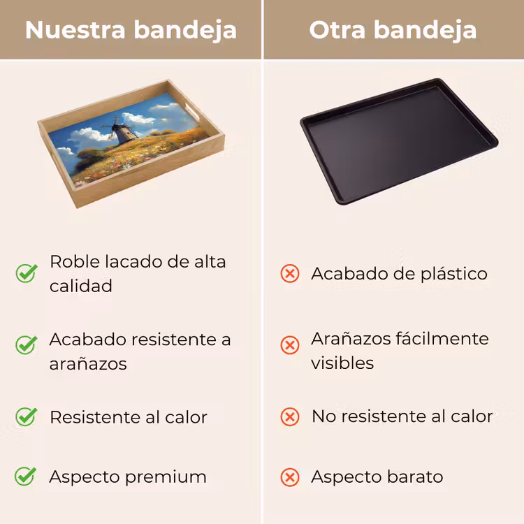 Bandeja - Molino - Colina - Flores - Colorido — 9