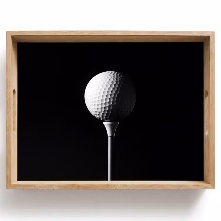 Bandeja - Pelota de golf - Minimalista - Blanca — 1