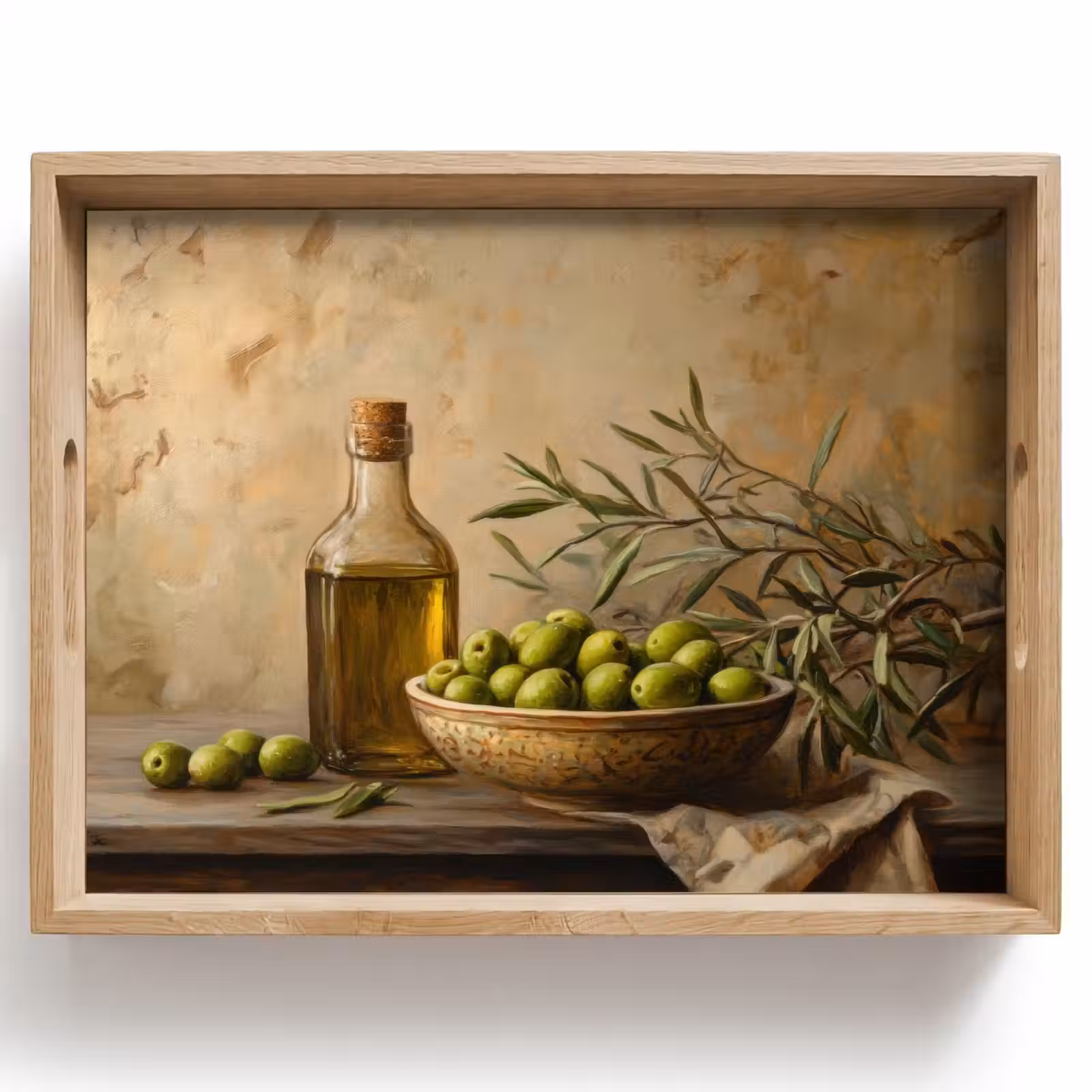 Bandeja - Aceitunas - Naturaleza muerta - Vintage — 1