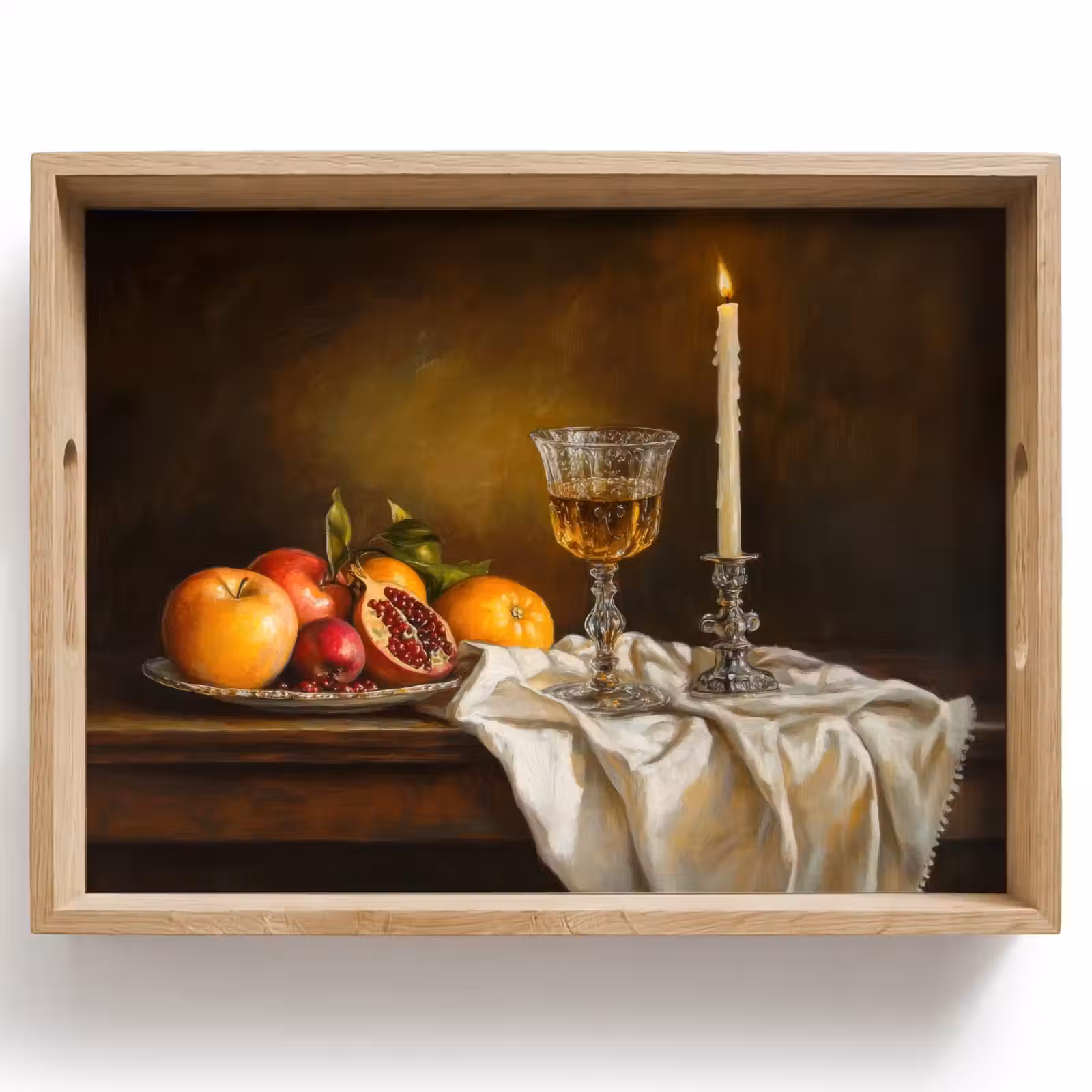 Bandeja - Fruta - Bodegón - Vino - Vela — 1
