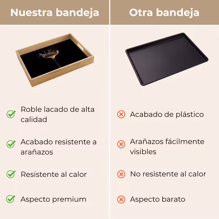 Bandeja - Cóctel - Negro - Salpicaduras - Vidrio — 9
