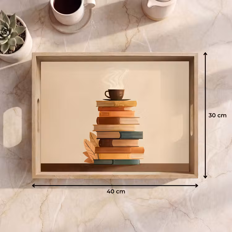 Bandeja - Libros - Torre - Café - Beige — 7