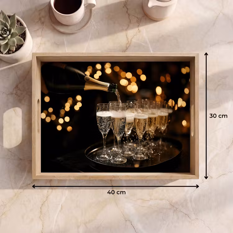 Bandeja - Lichter - Champagner - Gläser — 7
