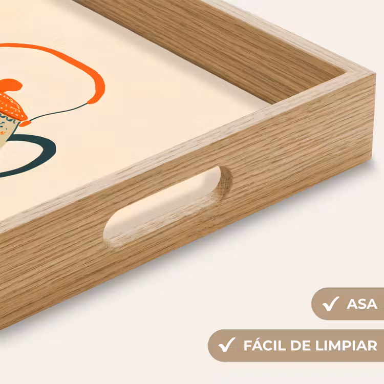 Bandeja - Naranja - Tetera - Flores - Hojas — 8