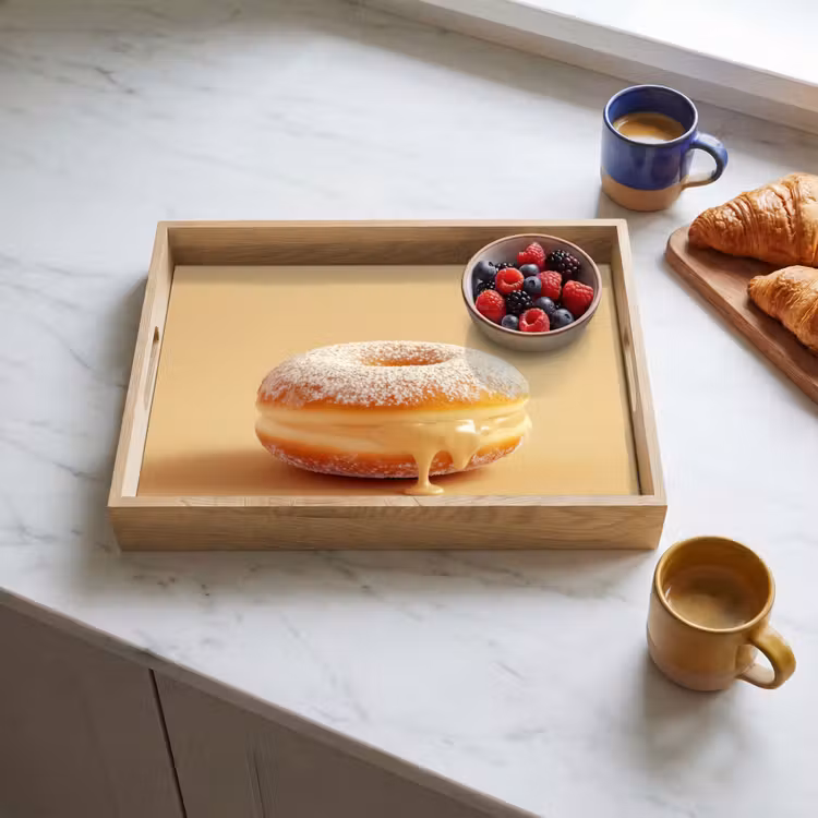 Bandeja - Donut - Cremoso - Azúcar glas - Beige — 3