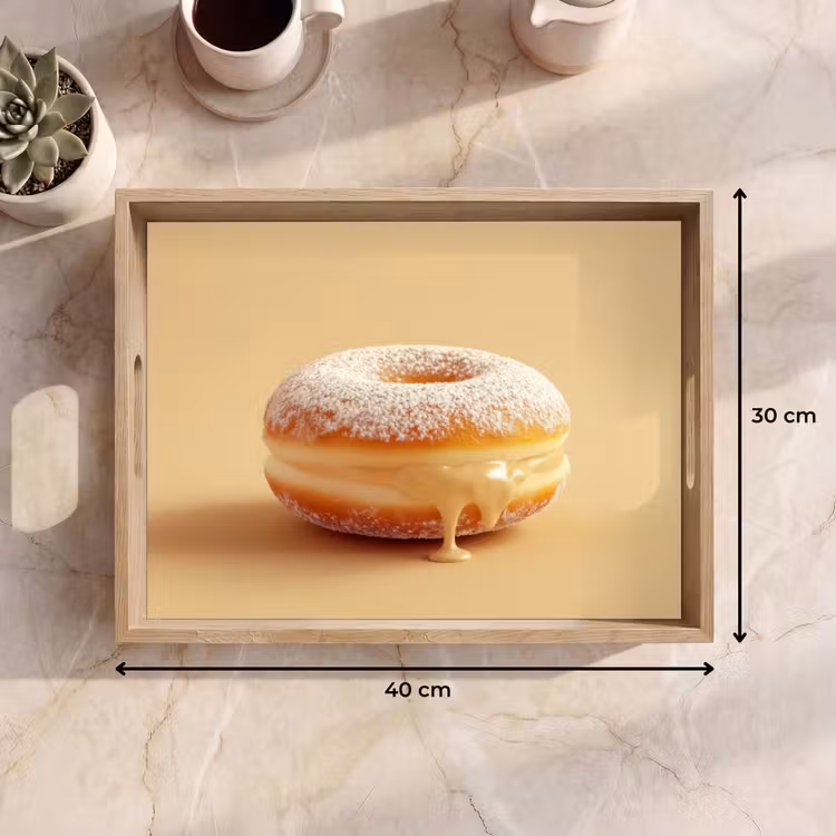 Bandeja - Donut - Cremoso - Azúcar glas - Beige — 7
