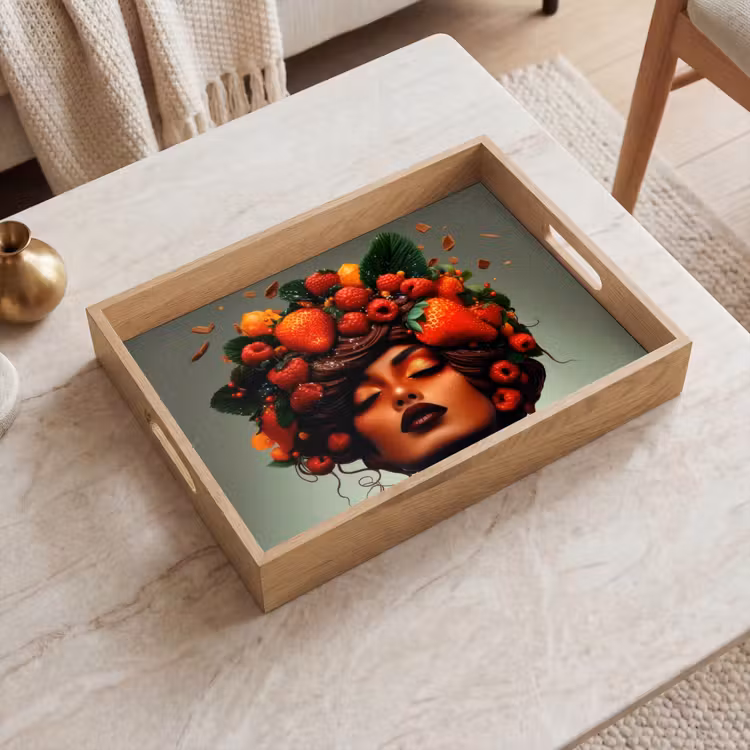 Bandeja - Mujer - Chocolate - Frambuesas - Fresas - Galletas — 2