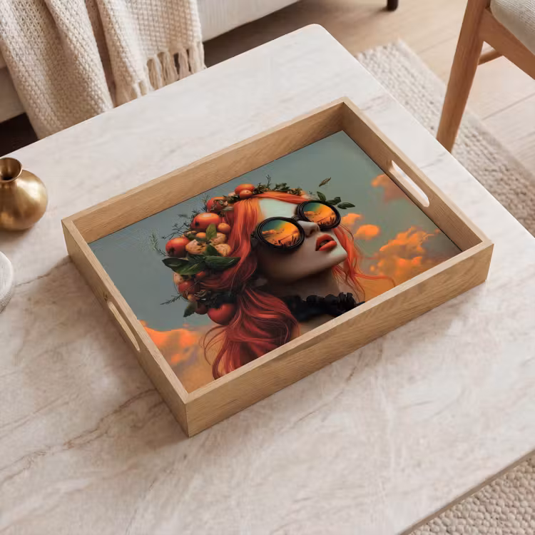 Bandeja - Mujer - Corona - Tomate - Basílico - Gafas de sol — 2