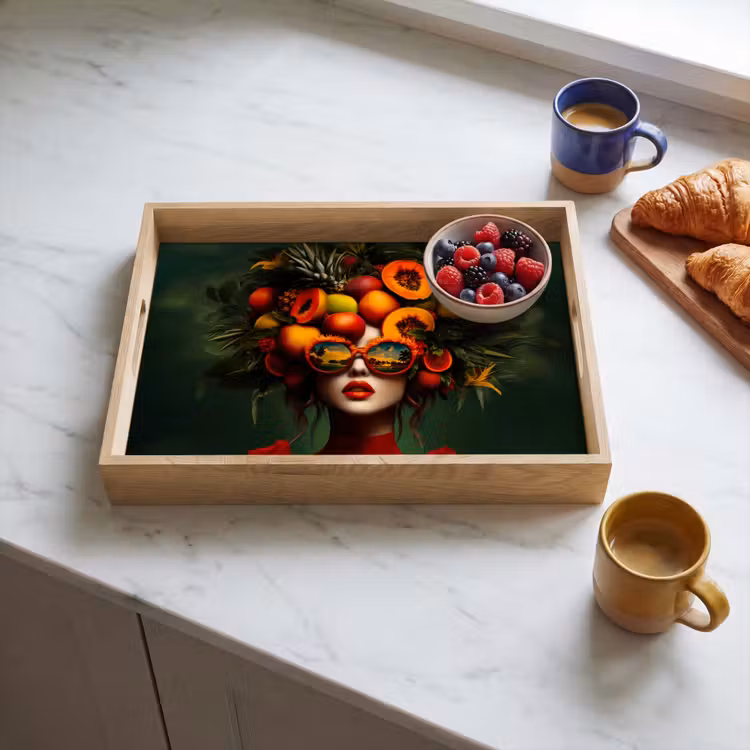 Bandeja - Mujer - Frutas - Papaya - Piña — 3